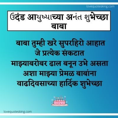 Birthday Wishes For Father From Daughter In Marathi