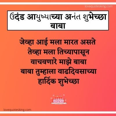 Happy birthday baba in marathi