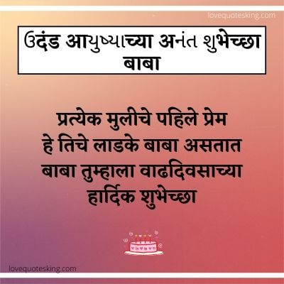 Birthday message for father in marathi