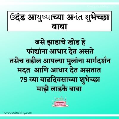 Birthday wishes in marathi for father