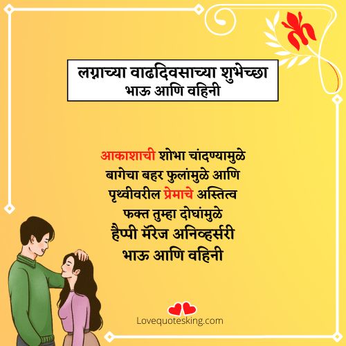 लग्नाच्या वाढदिवसाच्या शुभेच्छा